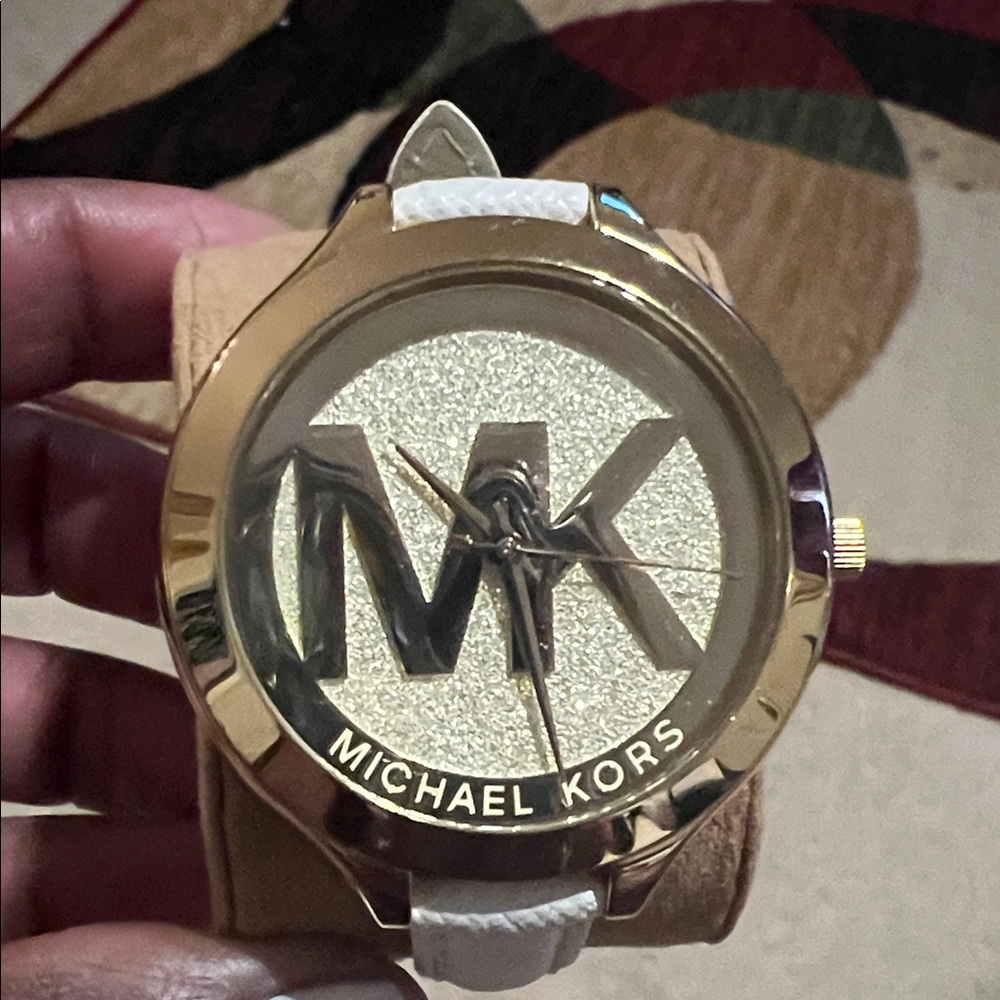 Michael Kors Gold and White Watch